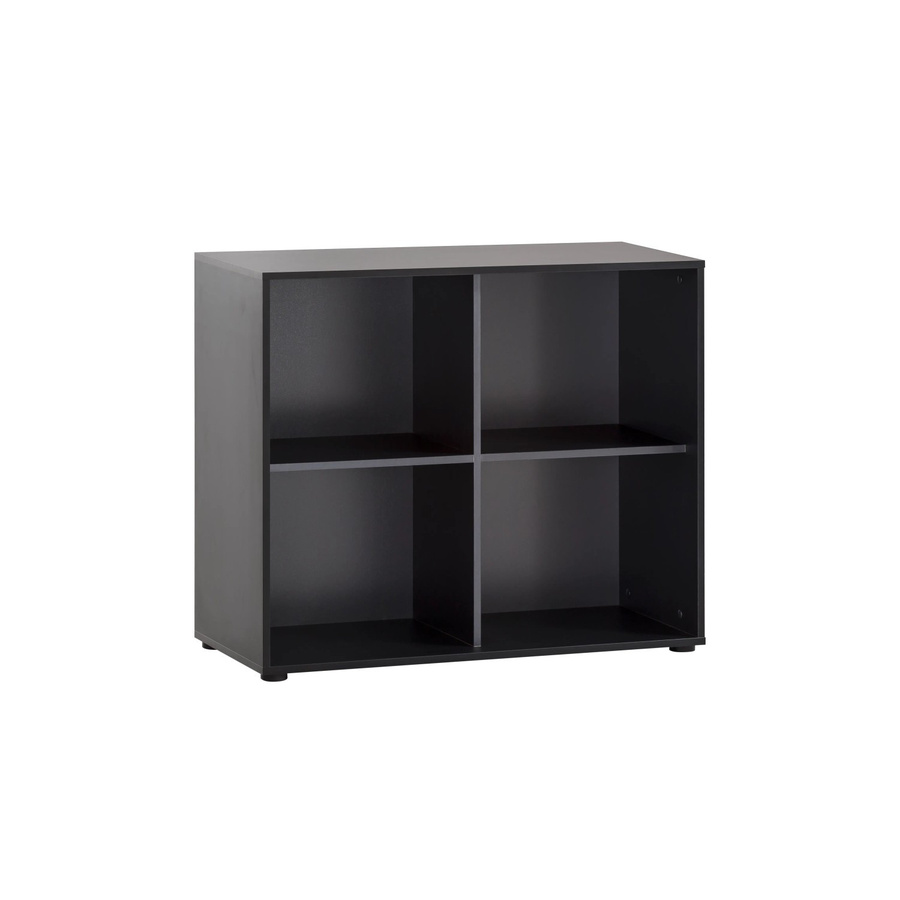 PROREGAL Aktenregal Raven Large mit 4 Fächern in Eiche-dunkel und Schwarz, H x B x T: 84 x 100 x 41 cm - Bild 2