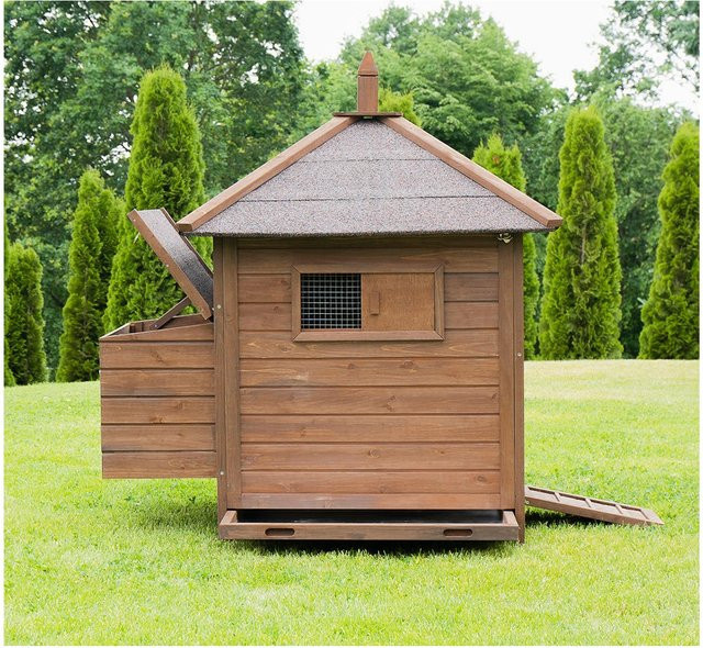 MyAnimal Hühnerstall MH-11 für 3 Hühner mit Nistkasten, schutzimprägniert, abnehmbares Dach, braun - Bild 1