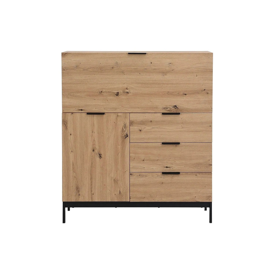 Sekretär Erwin von Vente-unique im Industriestil, Farbe Natur/Braun, B/T/H: 100 x 40 x 115 cm - Bild 2