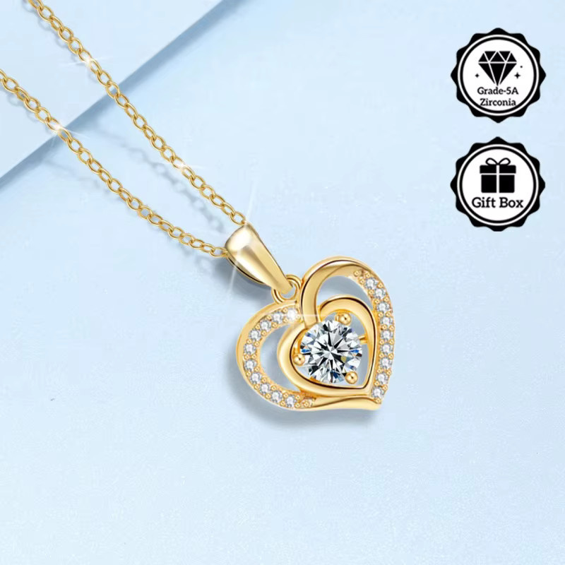 LAMVOICE Halskette, Edelstahl, Gold, Zirkonia, Damen - Bild 2