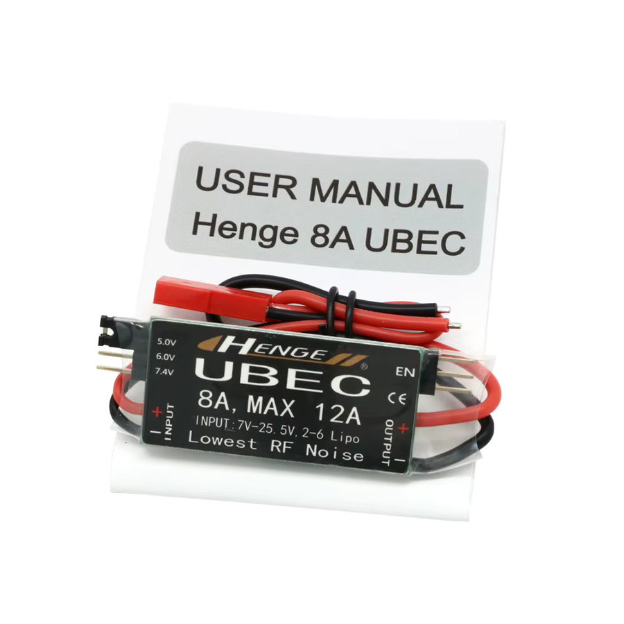 HENGE UBEC Spannungsstabilisator für RC Flugzeuge und Boote in Schwarz mit wählbarem Schaltmodus 4A 6A 8A 12A 5V 6V 7,4V - Bild 2