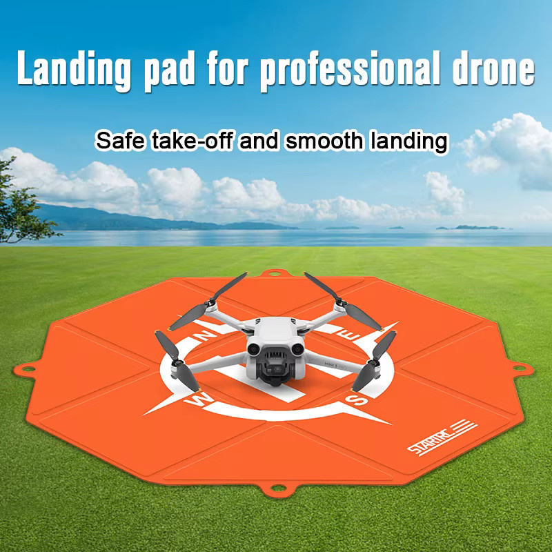 STARTRC Faltbarer achteckiger Landeplatz für DJI NEO, Mini, Air2, FPV und Avata in Orange - Bild 2