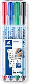 Staedtler Lumocolor Correctable Folienstifte Set mit 4 Farben, feine Spitze, trocken abwischbar - Bild 3