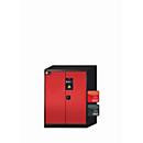 Chemikalienschrank asecos CS-CLASSIC mit Flügeltüren in Verkehrsrot, B: 81,0 cm, T: 52,0 cm, H: 110,5 cm - Bild 2