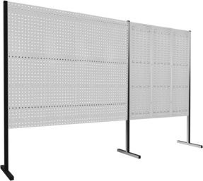 Kappes Trennwand RasterPlan Doppelfeld 180 Grad in RAL 7035 Grau mit Ausstattung 2 LP/SP, Höhe: 150 cm - Bild 1