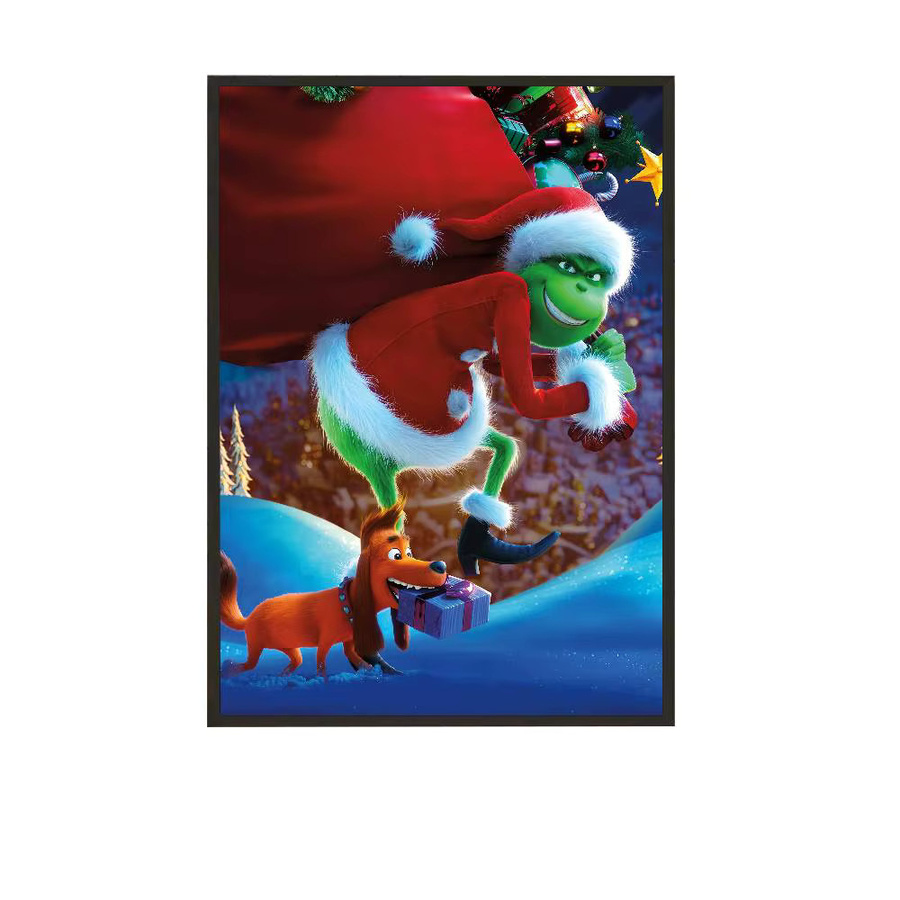 Selbstklebendes Grinch Filmposter als wasserfeste Wandkunst in Mehrfarben, Breite: 21,0 cm, Höhe: 30,0 cm - Bild 4