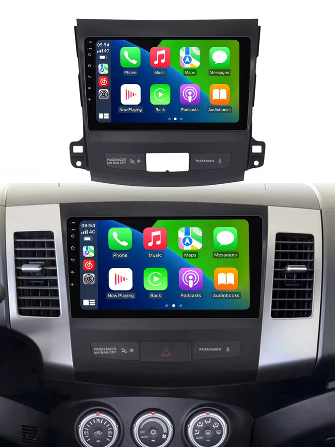 MEKEDE 9 Zoll Auto Radio mit Carplay und GPS für Mitsubishi Outlander 2006 - 2011, Peugeot 4007 und Citroen C-Crosser in Schwarz - Bild 7