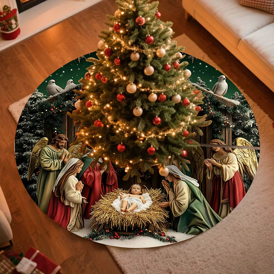 VIKAMA Weihnachtsbaumrock in Mehrfarbig für deine Weihnachts- und Neujahrsdekoration im Innen- und Außenbereich - Bild 5