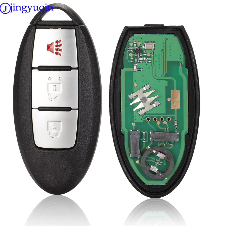 Jingyuqin Fernbedienung Autoschlüssel TWB1J701 85E3-1HH0D in Schwarz für Nissan March Sunny Tiida Livina Sylphy Altima Maxima mit 315 MHz und ID46/pcf7952 Chip - Bild 4