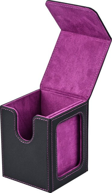 BANLOGA Kartenbox mit Sichtfenster, Magnetverschluss, Schwarz, Rot - Bild 1