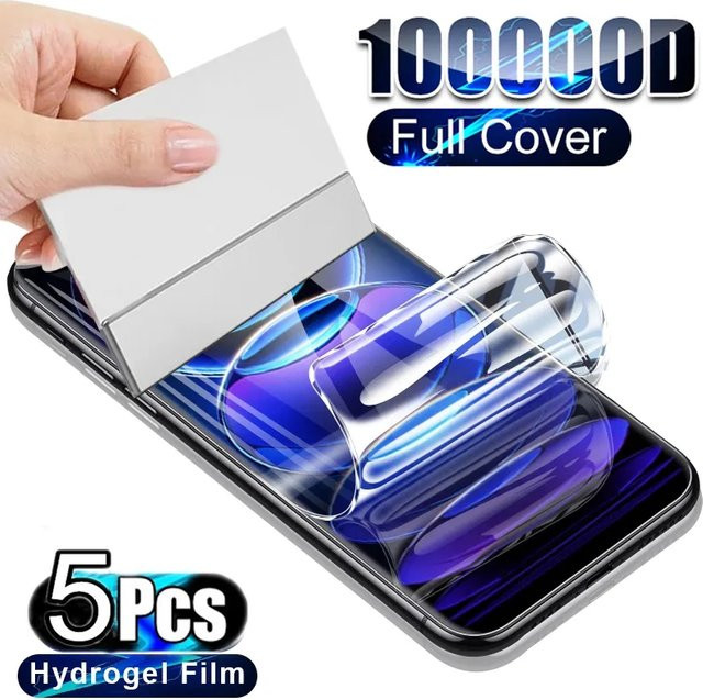 5er Pack Hydrogel Display Schutzfolien für Xiaomi Poco X3 Pro X3 NFC M5S F3 F4 GT M3 M4 X4 Pro 5G, transparent - Bild 1