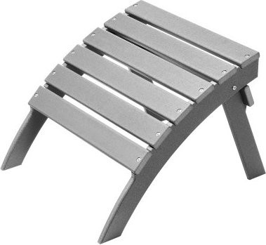 VEVOR Adirondack Ottoman aus HDPE-Kunststoff, klappbare Fußstütze für Gartenstühle, grau, B/T/H: 54,7 x 48,0 x 37,7 cm - Bild 1
