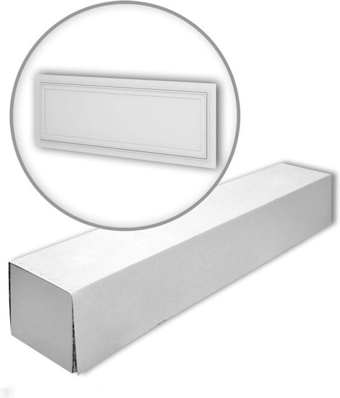 Profhome Decor 3D Wandpaneele Set im Neo-klassizismus-Stil, 8 Stück aus Kunststoff, Weiß, 6 m2 - Bild 1