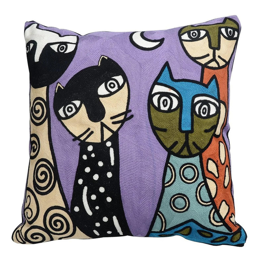 Abstrakter Kissenbezug von Yiran Furniture mit Picasso Graffiti Kunstmalerei, Mehrfarbig, B/H: 45 x 45 cm - Bild 4