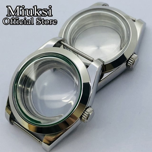 Miuksi Uhrengehäuse Edelstahl, gewölbtes Glas, Silber, Unisex - Bild 1