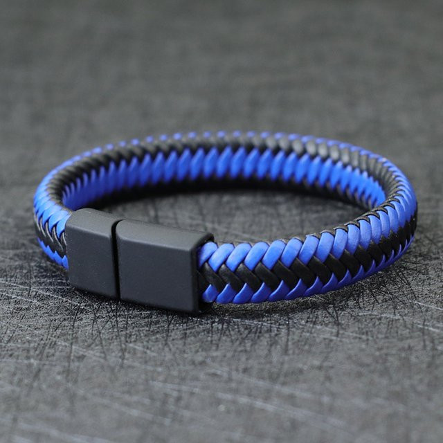 Noter Leder Armband, Schwarz, Herren, Punk - Bild 1