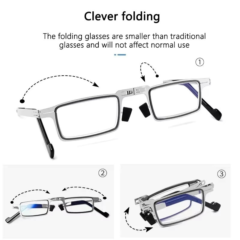 MOYOKA Lesebrille, Metall, Vollrand, Silber, Unisex - Bild 3