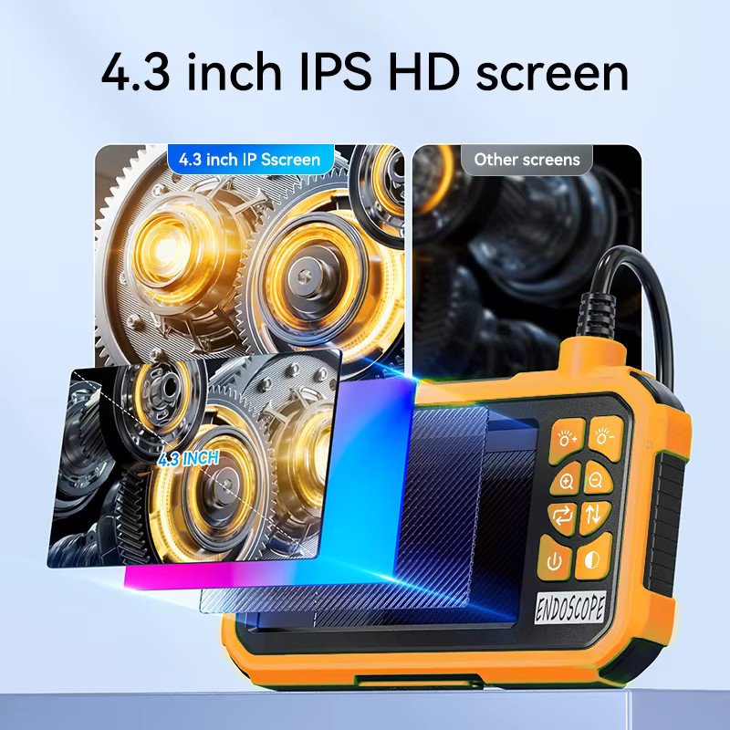 KERUI 1080P Endoskopkamera mit Einzel- oder Doppellinse, 4,3-Zoll-IPS-Display und 2600mAh Akku für Rohrleitungen - Bild 3