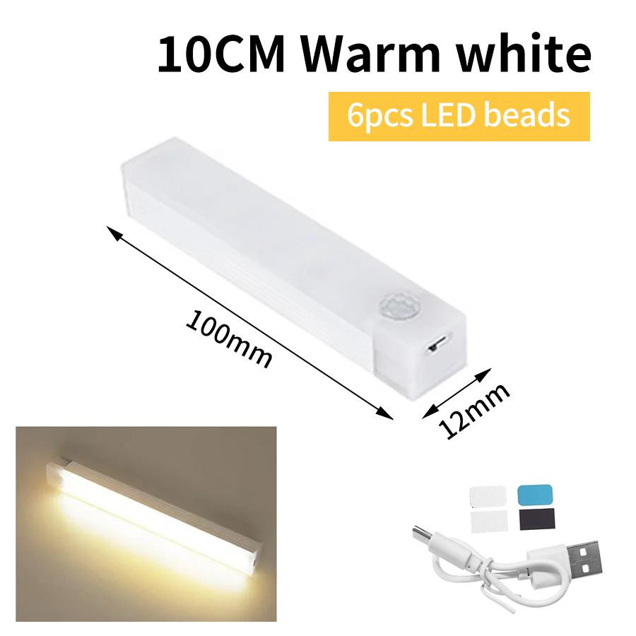 Lucky Black Cat USB aufladbare LED Schrankleuchte mit Bewegungssensor und Induktion, Drahtlose Nachtlampe für Küche, Kleiderschrank und Treppen, Durchmesser: 10 cm - Bild 2