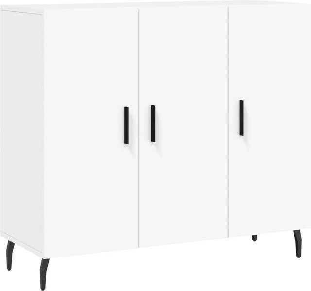vidaXL Sideboard modern in Weiß aus Holzwerkstoff und Metall, B/T/H: 90 x 34 x 80 cm - Bild 1