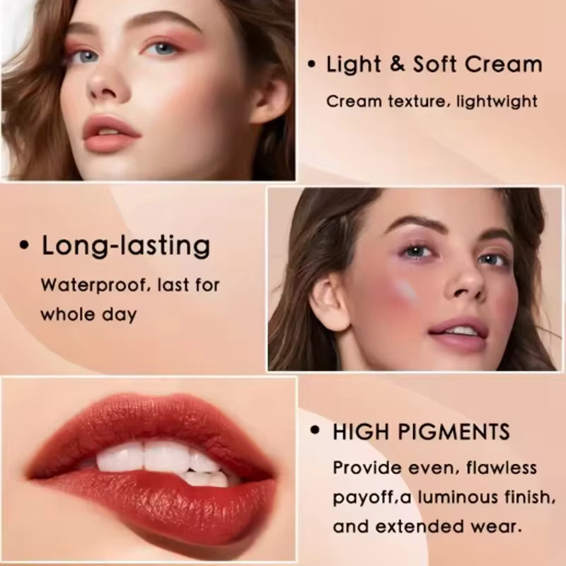 Romantic Flower Lipgloss-Palette, 12 Farben, Glänzend, Damen - Bild 2
