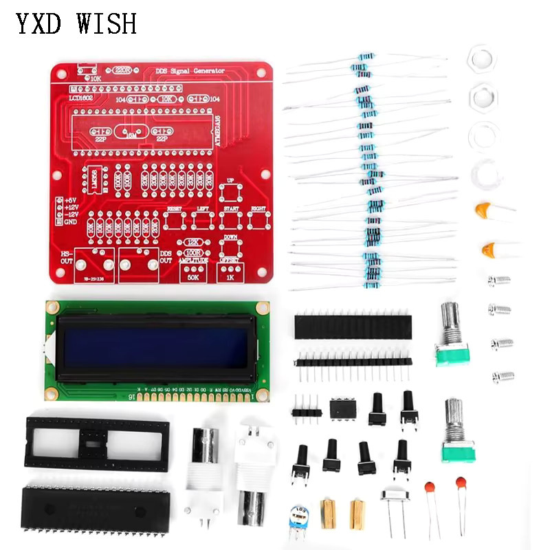 YXD WISH AVR DDS V2.0 Signalgenerator Modul DIY Kit in Rot für Sinus, Dreieck und Rechteck Signale - Bild 2