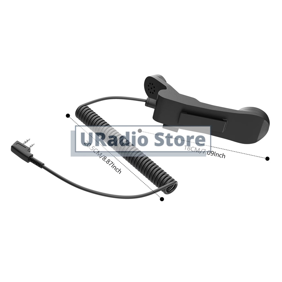 RONGYIN PTT-Lautsprechermikrofon Typ K in Schwarz für Funkgeräte DM-32 UV-25M TG-UV2 UV-K1 UV-K6 - Bild 4