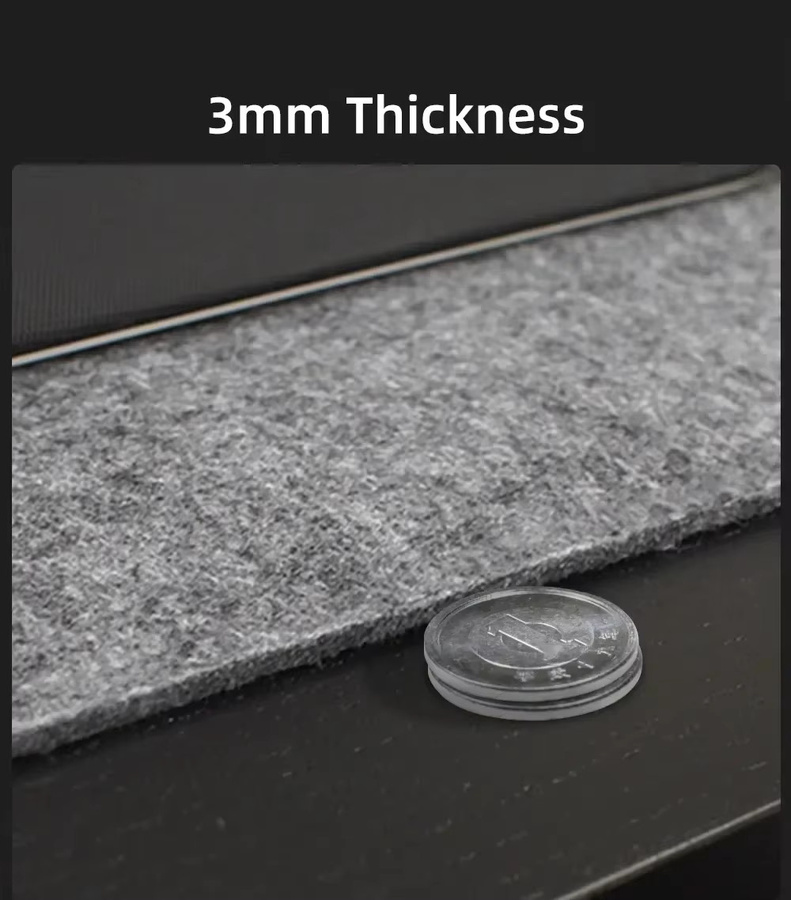 Eenehana Mousepad aus Wollfilz in Grau, große Schreibtischmatte für Büro und Gaming - Bild 2