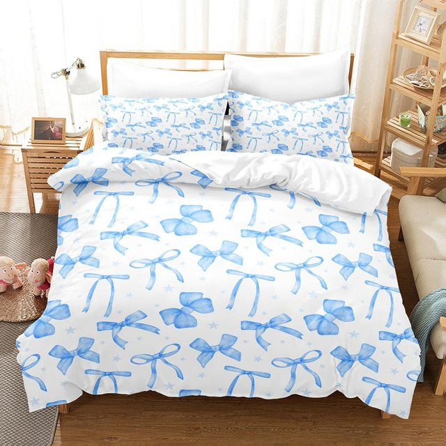 Bettwäscheset Binchi Fitness mit Schleifen-Design, weiß, Microfaser, bestehend aus Bettbezug und Kissenbezügen, Breite: 240 cm, Länge: 220 cm - Bild 1