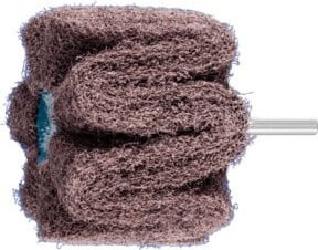 PFERD TOOLS POLINOX Vlies-Schleifstift A100 für Feinschliff und Finish, Durchmesser: 80 mm, Schaft-Durchmesser: 6 mm, Farbe: Braun - Bild 1