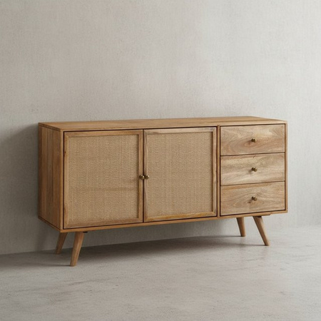 KADIMA DESIGN Sideboard aus Mangoholz in Braun, B/H/T: 140 x 75 x 40 cm
