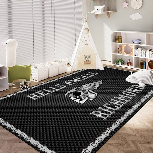 YglEleven Fußmatte im nordischen Stil mit Grafikdesign, Schwarz, B/T: 120 x 40 cm - Bild 1
