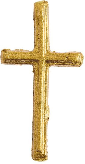 Rico Design Wachsdekor Kreuz klein in Gold - Bild 1