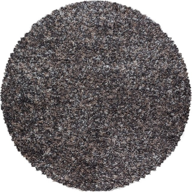 Ayyildiz Hochflorteppich Enjoy 4500 in Taupe und Grau, meliert, Vintage-Stil, rund, Durchmesser: 80 cm - Bild 1