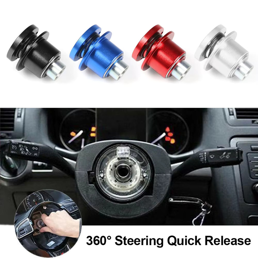 Dynoracing Quick Release Lenkrad Adapter aus Aluminiumlegierung mit 360 Grad Drehung in Silber oder Schwarz - Bild 2