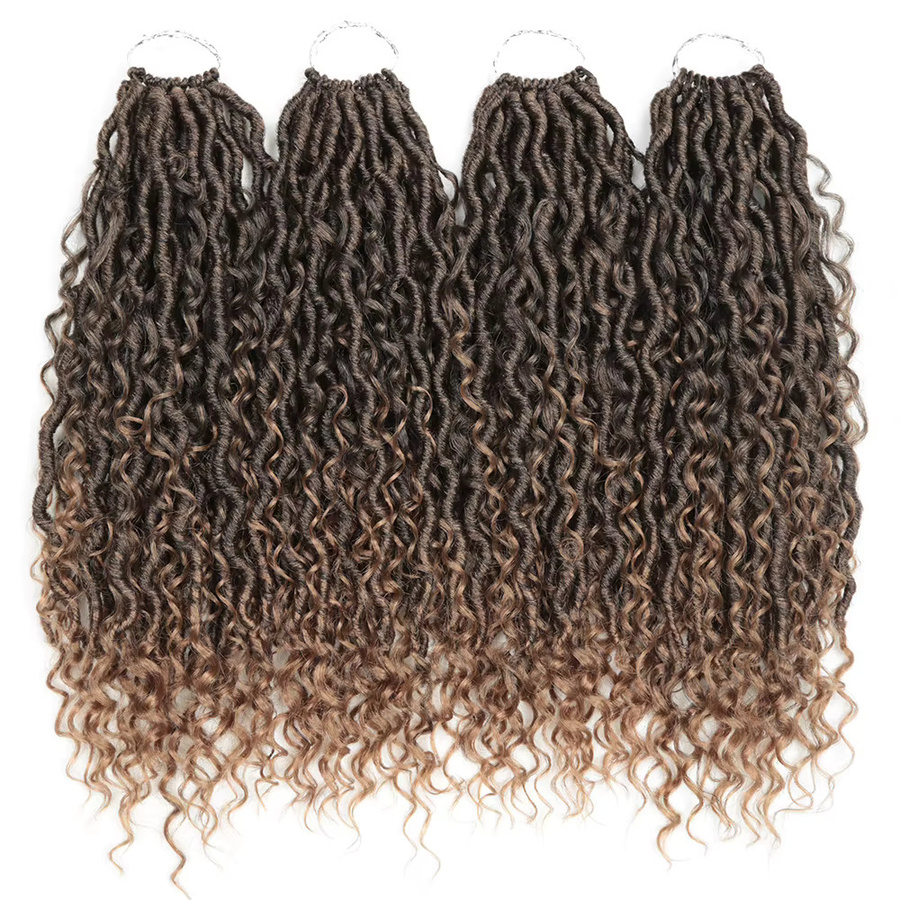 HeyMidea Goddess Locs Häkelhaar-Zöpfe, lockige Faux Locs, Schwarz, Damen - Bild 5