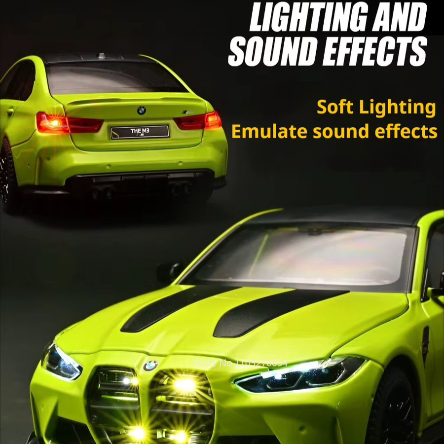 MAKEDA M3 CS LCI X5M Miniaturmodell, Spielzeugauto, 1:24, Metall, mit Licht und Sound, mit öffnenden Türen - Bild 2