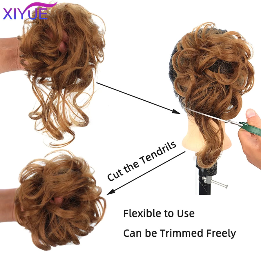 XIYUE Synthetischer Haarknoten, Chignon, Schwarz, Damen - Bild 3
