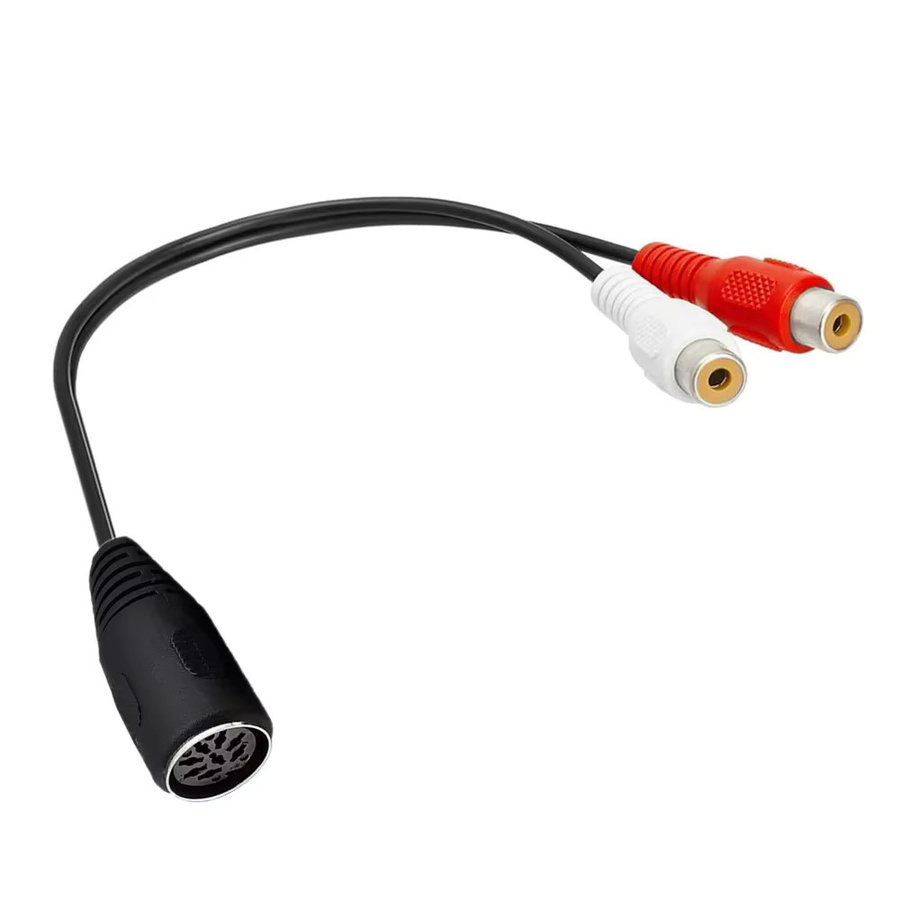 BSN Audiokabel DIN 8-Pin-auf-2RCA mit 8-Pin-DIN-Buchse und 2-RCA-Buchse für Musikinstrumente und Audiogeräte - Bild 4