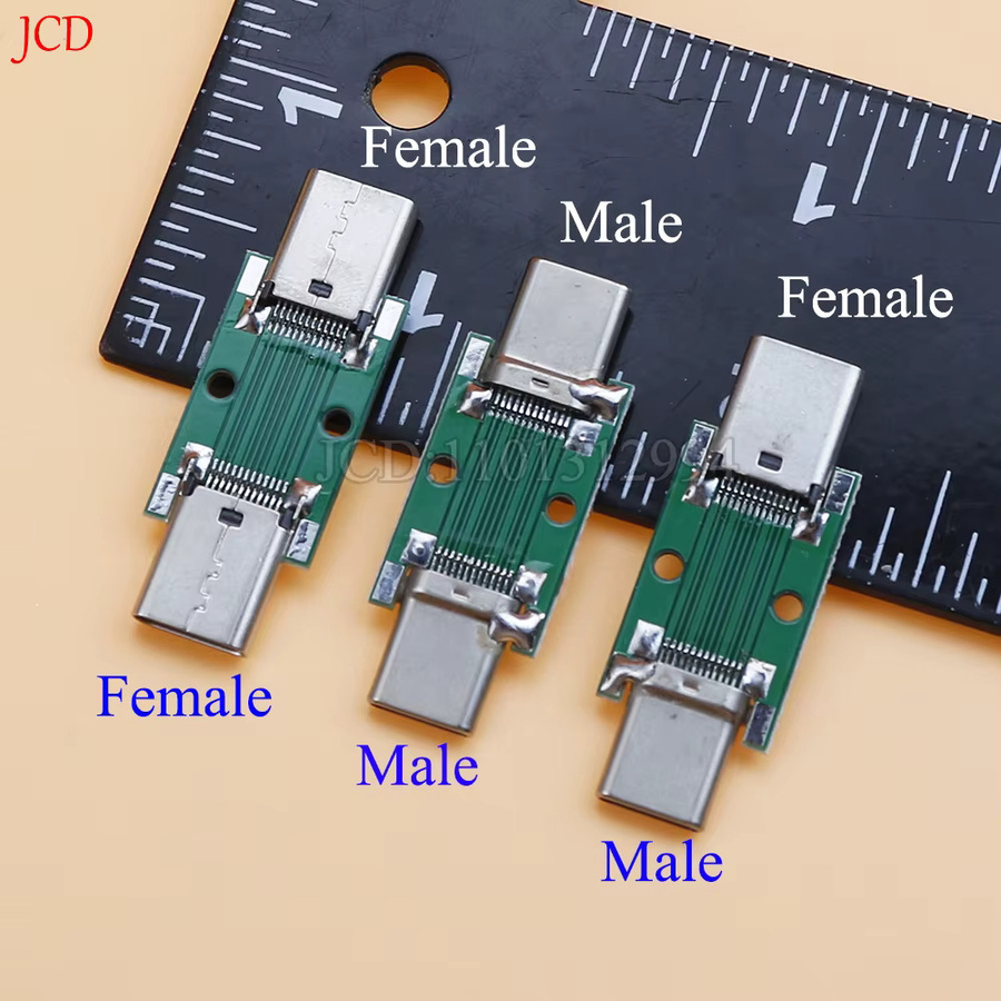 JCD USB 3.1 Typ-C Multifunktions-Testplatine 24-Pin Buchse auf Stecker Hochstrom-Adapter PCB-Platine in Grün - Bild 3