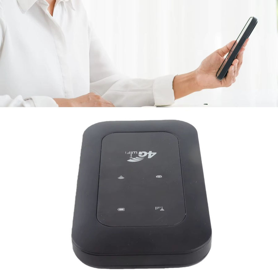 Aramox Mobiler 5G WiFi Hotspot WLAN-Router mit SIM-Kartenslot, 300 Mbit/s Highspeed, Schwarz - Bild 2
