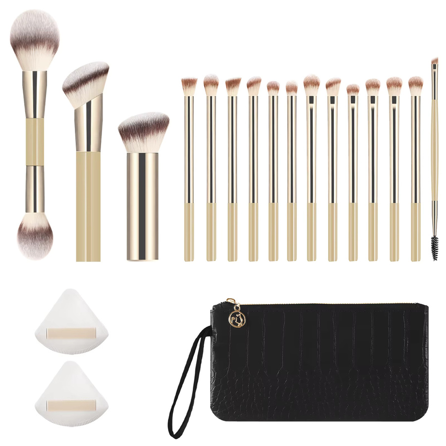 Ronshadow Make-up-Pinsel-Set, 19-teilig, mit Tasche - Bild 4