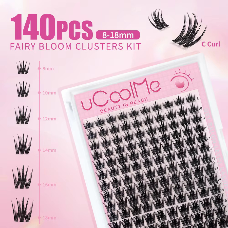uCoolMe Lashes Fairy Bloom Manga-Cluster-Set, Black, Unisex - Bild 3