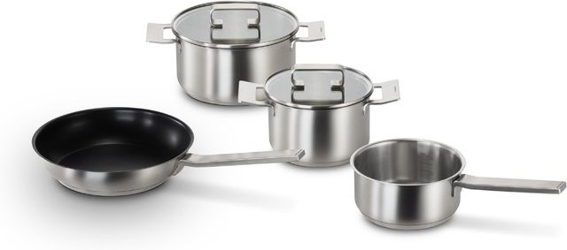 Bosch Kochgeschirr-Set aus Edelstahl in Silber HEZ9SE040 - Bild 1