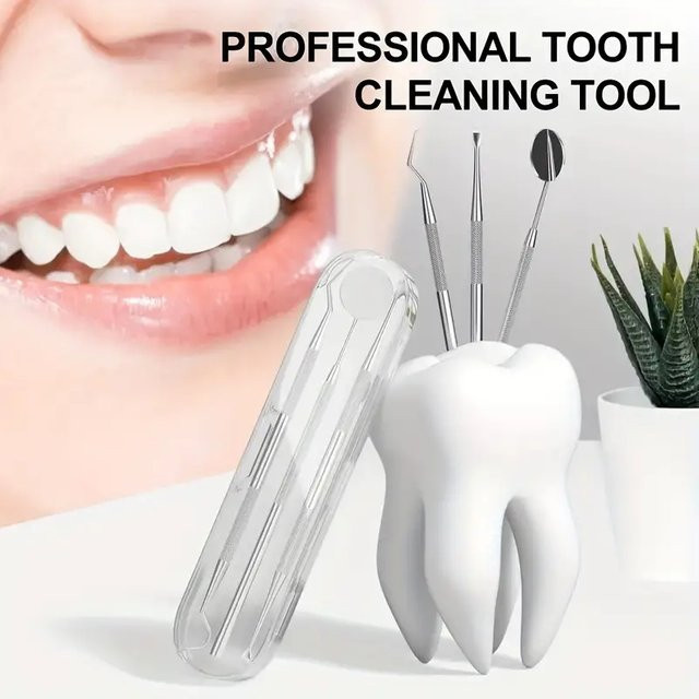 YJYIBEI Dental Werkzeug Set Edelstahl, Zahnstein Entferner, 3-6 Stück - Bild 1