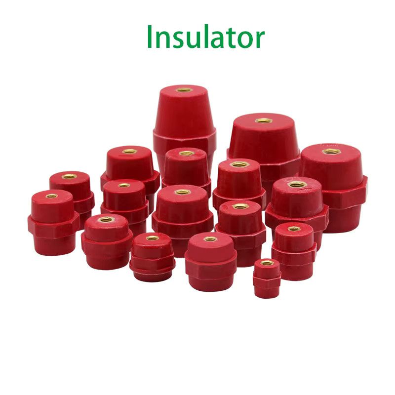 10 Stück Rote Harz-Isolatoren von RIERPSI für Hoch- und Niederspannung, Nullleitungs-Reihenisolator M6 / M8 für Verteilerkästen - Bild 2