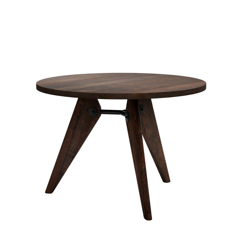 Vitra Güridon Tisch aus Holz in Braun, rund - Bild 2