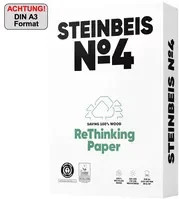 Steinbeis Kopierpapier No. 4 Evolution White A3, 80 g/m², 500 Blatt, Weiß - Bild 1