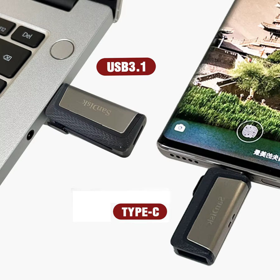 SanDisk Ultra Dual Drive USB 2-in-1 Flash Drive mit USB Typ-C und USB Typ-A, USB 3.1, bis zu 150 MB/s - Bild 4