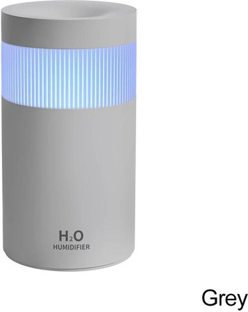 Binchi Keji Travel USB-Luftbefeuchter und Aroma-Diffusor mit LED-Licht, Ultraschall-Nebelmaschine für ätherische Öle, Grau, 300 ml